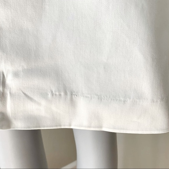 MARC BY MARC JACOBS Pencil Skirt With Pleats on Back 100% Cotton Sateen White - Picture 12 of 13